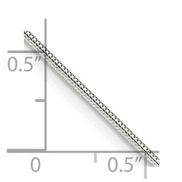 1mm Sterling Silver Solid Round Snake Chain Necklace, 20 Inch - Picture 5 of 8